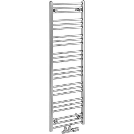 Radiateur de salle de bain ALBRECHT 400x1250mm, raccordement central, chromé (1/2)