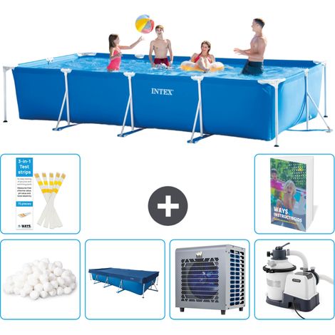 Intex Piscina con estructura Rectangular - 450x220x84 cm - 7-piezas  S150 (1/5)