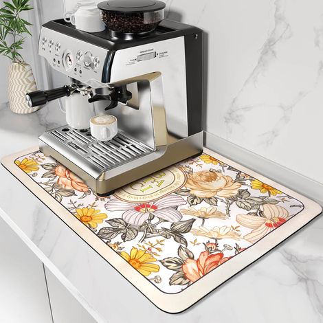 Tapis pour Machine à Café, 40 X 60 cm Egouttoir Vaisselle Absorbant (1/5)