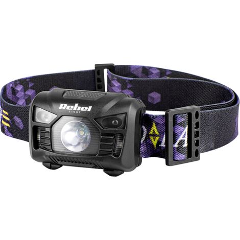 Lampe frontale rechargeable LED Rebel 3W avec capteur de mouvement et chargement USB (1/4)