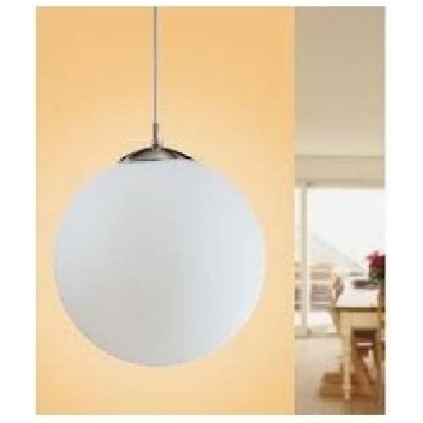 Eglo Lampada a Sospensione Rondo - Vetro Opalizzato Bianco 30 cm