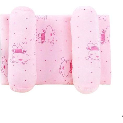 Coussin de protection réglable pour le cou du nouveau-né, empêche le positionnement de la tête plate - Rose (1/5)