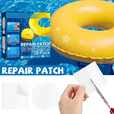 Kit de réparation auto-adhésif de 30 pièces pour flotteurs gonflables, mastic étanche, carré. (1/5)