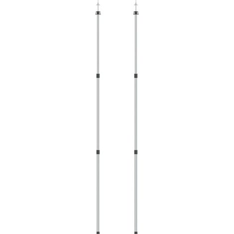 vidaXL Teleskopische Plane Masten 102-260 cm 2 Stück Aluminium