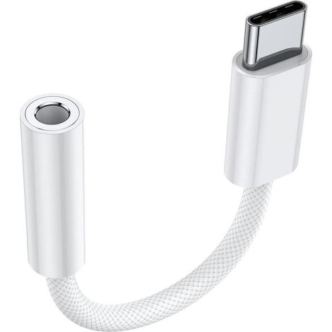 USB C à 3, 5 mm Jack Adaptateur Casque pour iPhone 15,Type C Aux Audio Convertisseur Adaptateur pour Casque pour iPhone 15 Pro Max,Samsung S23/Note 20, Huawei P40/P30,Pixel 6/4,iPad Pro/Air 5 Mini 6 (1/5)