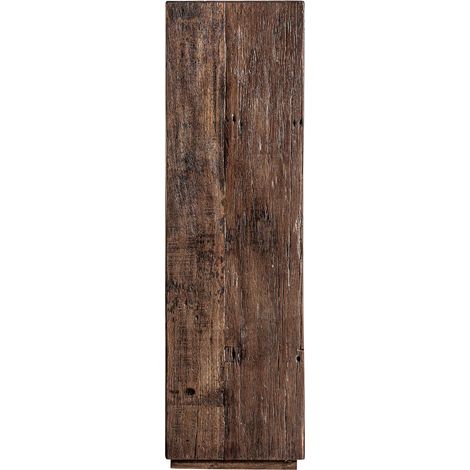 Sellette contemporaine en bois tropical marron finition décapée - Marron bois tropical décapé (1/4)