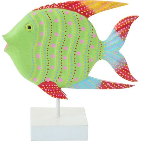 Figurine poisson en bois multicolore - multicolore (1/2)