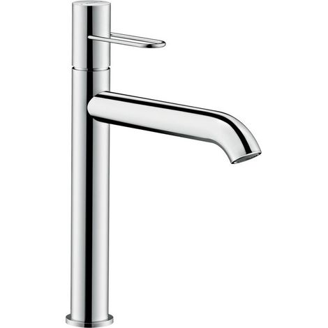 mitigeur lavabo 190, poignée étrier, bonde à écoulement libre laiton poli