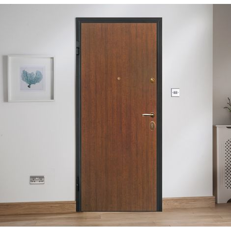 Portone Blindato per Interno Classe 3 Porta Blindata Ingresso Noce Portoncino (1/5)