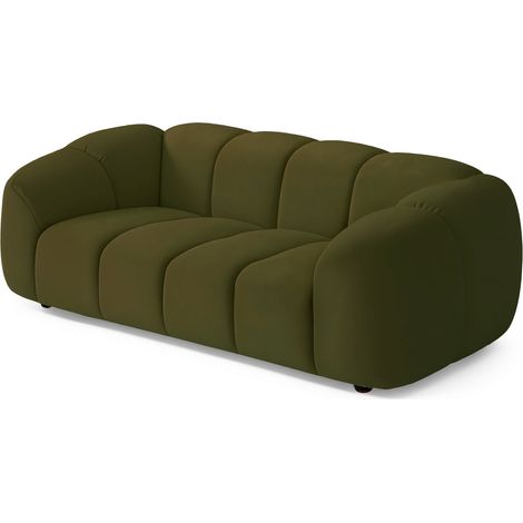 Selsey Millma - Canapé - 220 cm - velours Vert (1/5)