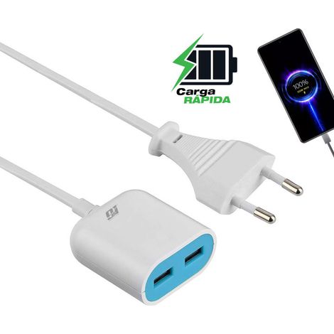 Orion91oficial - colors extension cord 1.5 meters fast charger 2 usb ports 2.4a europlug nine&one premium