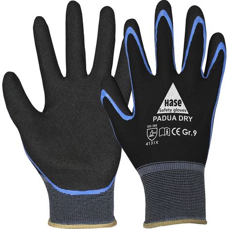 Hase PADUA DRY, Montagehandschuh aus Nylon/Nitril/Nitrilschaum, Größe 6 10 Stk