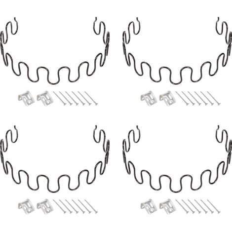 Set mit 4 Möbelfederungsreparatursets, 50 cm, mit Klammern und Nägeln für Möbel, Sofas, Sessel