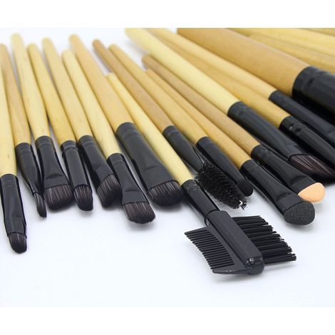 Coffret de 24/32 pinceaux de maquillage professionnels, idéal comme cadeau de Noël. Comprend un pinceau estompeur pour fond de teint, un pinceau pour poudre, blush, correcteur et fards à paupières, ai (1/5)