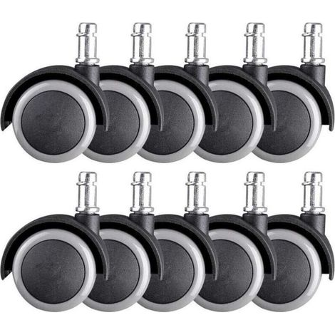 10pièces Roulettes Pivotantes Silencieuses Multidirectionnelles Pour Chaise De Bureau Et Meubles Lot (1/4)