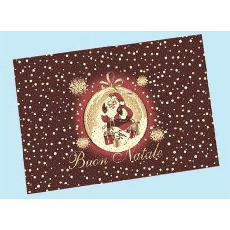 Tappetini Buon Natale In Polipropilene Fondo Resinato 80x50 Cm 2 Pz -ch43/1