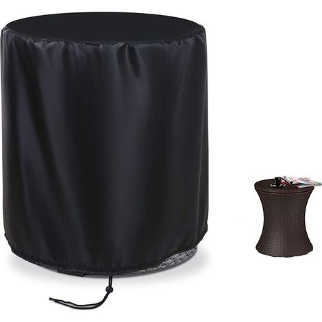 Housse imperméable pour petite table ronde. table de patio - Housse imperméable pour seau à glace - Noir (52 x 58 cm) (1/4)