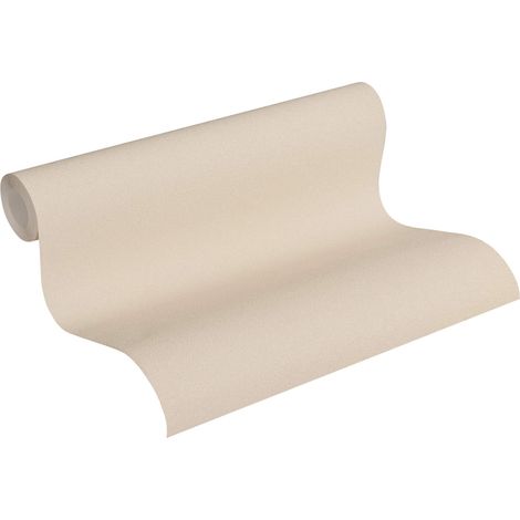 Livingwalls Carta da parati in tessuto non tessuto Diamonds tinta unita, 10,05 m x 0,53 m, beige crema metallizzata, Made in Germany 372724 37272-4 (1/5)