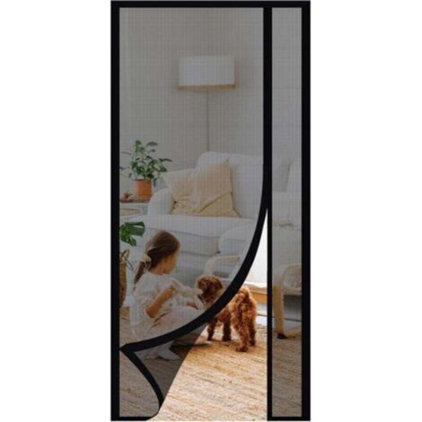 Mosquito net for doors and windows, cat scratch resistant, magnetic side opening, fiberglass curtains, balcony mosquito net, insect protection (1/4)