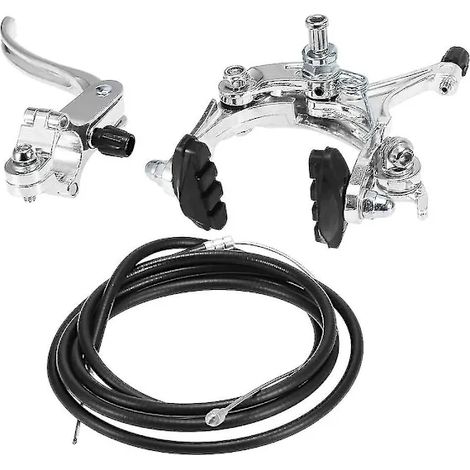 Convient aux kits de freins avant/arrière pour vélos à pignon fixe, vélos de route et vélos cruiser, kits de freins pour vélos, type à tirage latéral, noir F2, kit de frein arrière noir (1/2)