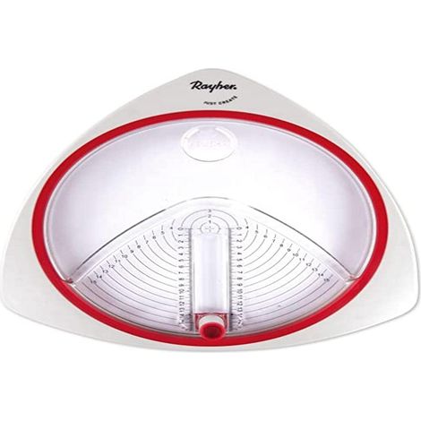 Rayher Taglierina circolare con 3 lame di ricambio, per tagliare cerchi da 2,6 a 15 cm, taglia carta, foto, gommapiuma, cartone e molto altro (1/4)