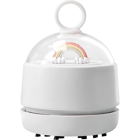 Aspirateur de Bureau, Mini Aspirateur USB, Mini Poussière de Bureau Portable, pour Le Nettoyage de Table D'ordinateur Portable de Clavier pour La Maison, Bureau, Auto,blanc (1/4)