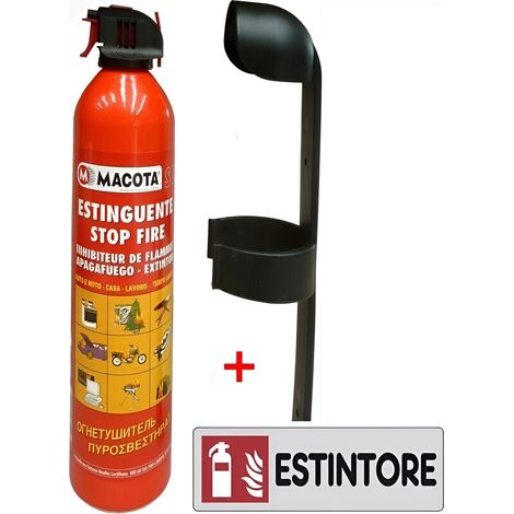 MACOTA Estintore portatile con supporto auto barca camper camino stufa casa 1Kg (1/4)