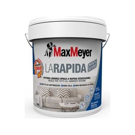 IDROPITTURA MAX LAVABILE LA RAPIDA 14 L BIANCO OPACO