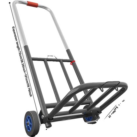 Carro plegable, de metal resistente, altura ajustable, carros de alta resistencia. (1/2)