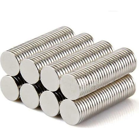 Packung mit 100 ultrastarken 8 x 1 mm Magneten für Magnettafeln, Whiteboards, Schultafeln, Pinnwände und Kühlschränke.