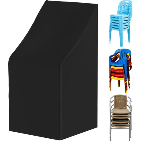 Couverture chaises Jardin, résistante aux UV et à l'eau Housse de Protection Chaise 65 x 65 x 80/120 cm, pour chaises empilables (1/5)