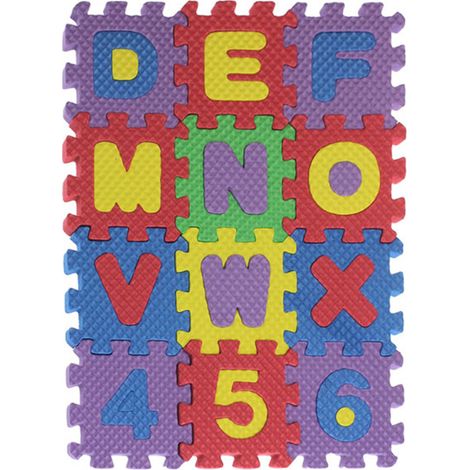 36 coussins en mousse EVA pour chambre d'enfant, 12 x 12 cm (1/4)