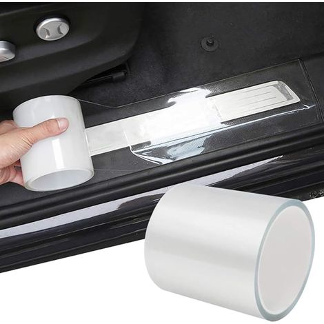 Film de protection transparent pour bord de porte de voiture, 10 cm x 10 m universel pour la protection de la peinture du talon de voiture, film de protection de la porte de voiture (1/5)