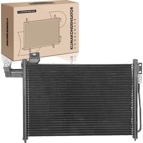Condensador de aire acondicionado, 431 mm x 298 mm x 16 mm, diámetro de entrada 12,9 mm, diámetro de salida 8,5 mm, compatible con Mazda 323 F/S VI 2.0L (1998-2004), incluye soporte. (1/5)
