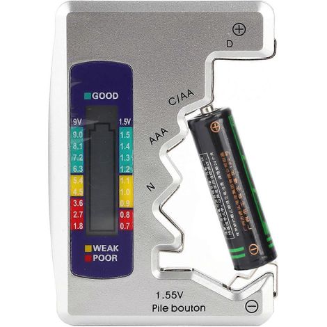 Digitaler Batterietester, Batteriekapazitätsprüfer, Messwerkzeug 90 x 60 mm