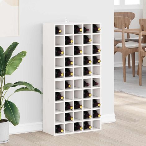 Weinregal 2 pcs Weiß 56 x 25 x 56 cm Massives Kiefernholz