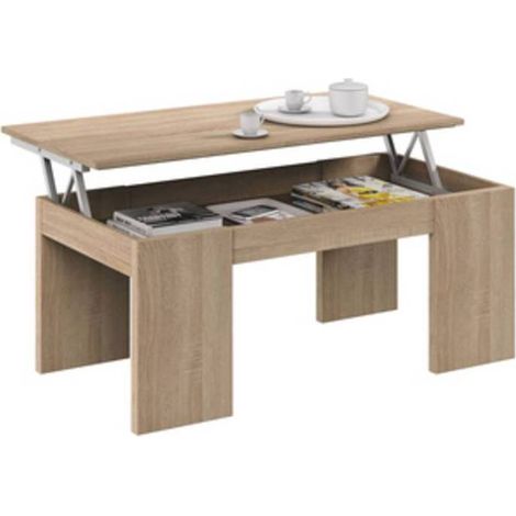 KIT TAVOLO CAFF ELEV 50X100X43/54H ROVERE CANAD