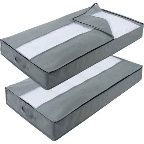 Housse de Rangement - Housse Rangement - Rangement vetement - 2Pcs, 90L, 100x50x15cm - pour Couvertures,Oreillers,Édredons,Jouets (1/4)