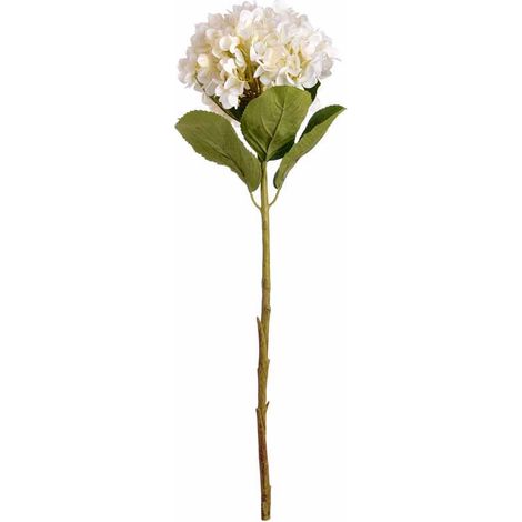 Oversized Hydrangea Artificial Flower - Fabric/Plastic - L25 x W25 x H73 cm - White