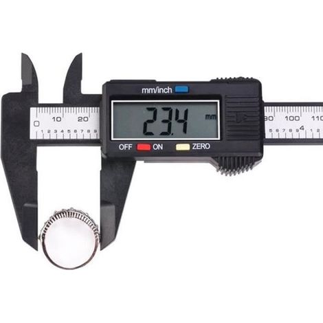 150mm Pied à Coulisse Numérique en fibre de carbone Vernier Calibre à Coulisse, Diamètre Intérieur, Diamètre Extérieur, Profondeur (1/4)