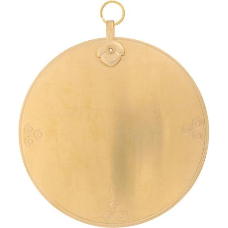 Vintage Bagua-Spiegel aus Kupfer als Anhänger zur Dekoration für Zuhause oder Büro-7.3x6.5cm-Golden (1/3)