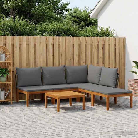 vidaXL 6 uds. Madera de Acacia Sólida y Cuerda Natural (1/5)