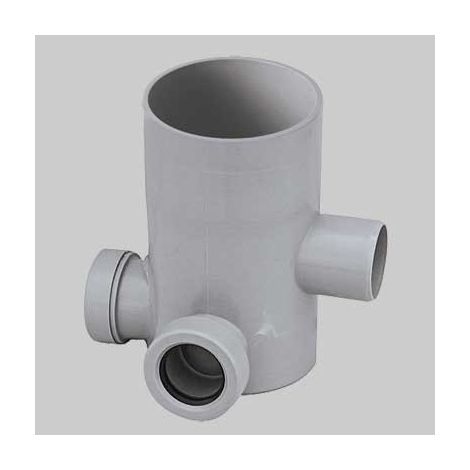 POZZETTO GRIGIO ALTO 3 VIE DM 100 H 170 Ø 40 Usc. Ø 40 MADE IN ITALY