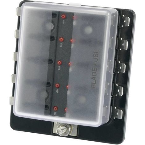 TRU COMPONENTS TC-R3-76-01-3L110 Porte-fusible pour automobile avec affichage du statut Adapté pour (fusibles) fusible plat standard 30 A 32 V/DC 1 p S667731 (1/4)