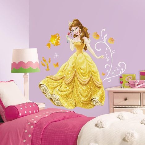 Stickers géant Belle Robe de Bal la Belle et la Bête Disney