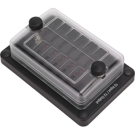 Boîte à fusibles étanche à 12 voies avec indicateur LED ATO/ATC pour voiture, bateau, camping-car ou camion (1/5)