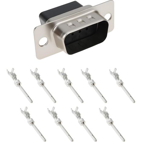 Kit de 10 Ensembles Connecteur d-sub à Sertir Mâle 9 Broches db9 Compatible avec rs232 Câbles Série (1/5)