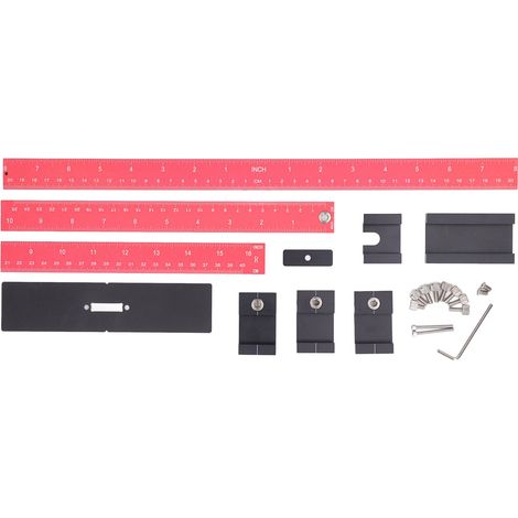 Gabarit de perçage aluminium pour meubles, gabarit de pose de charnières, outil de perçage précis version longue, poinçon de localisation pour menuiserie (1/5)