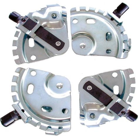 Kit de 4 relevages de roue à adapter sur carter tondeuse - 7 positions de hauteur - 2 sachets de 2 pièces