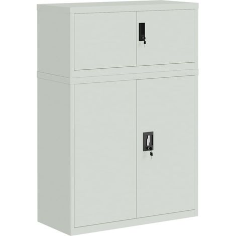 Maison Exclusive - Armadio Classificatore Grigio Chiaro 90x40x130 cm in Acciaio